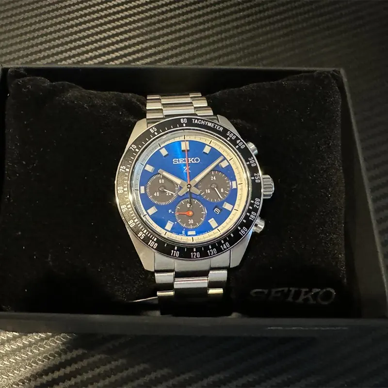 Seiko Prospex Speedtimer Solar Special Edition Blue Dial Men's Watch- SSC931